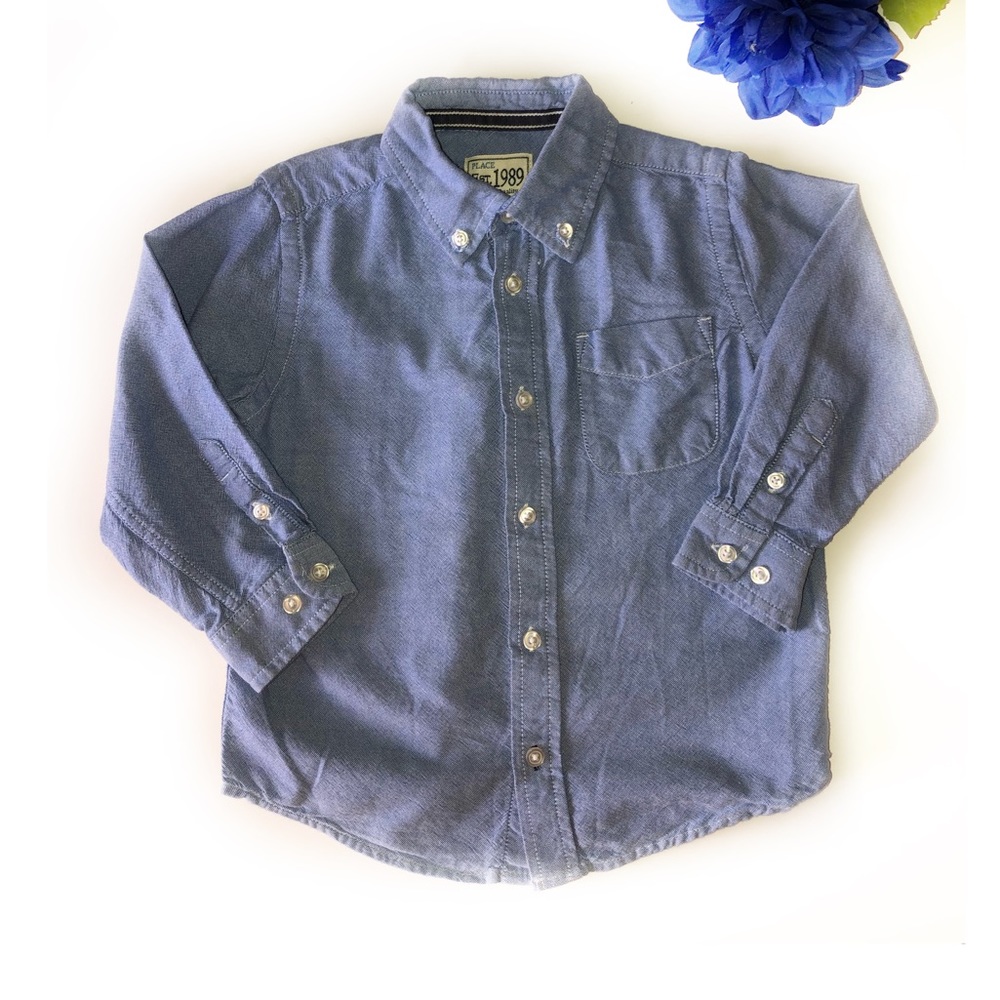 EST. 1989 3T DENIM LONG SLEEVE BUTTON DOWN DRESS S
